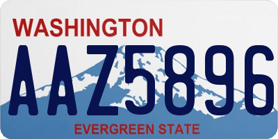 WA license plate AAZ5896