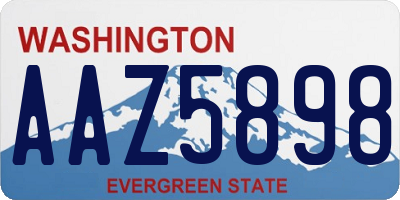 WA license plate AAZ5898