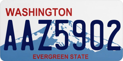 WA license plate AAZ5902