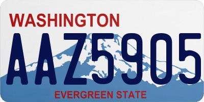 WA license plate AAZ5905