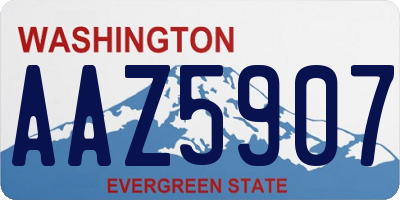 WA license plate AAZ5907