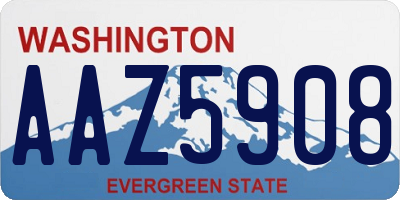 WA license plate AAZ5908