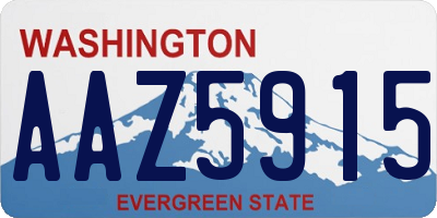 WA license plate AAZ5915