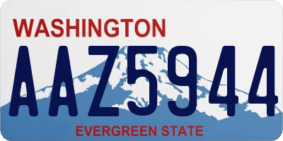 WA license plate AAZ5944