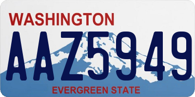 WA license plate AAZ5949