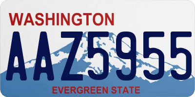 WA license plate AAZ5955