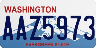WA license plate AAZ5973