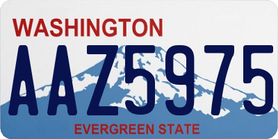 WA license plate AAZ5975