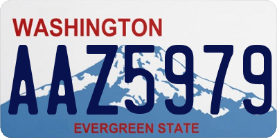 WA license plate AAZ5979