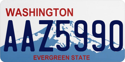 WA license plate AAZ5990