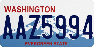 WA license plate AAZ5994