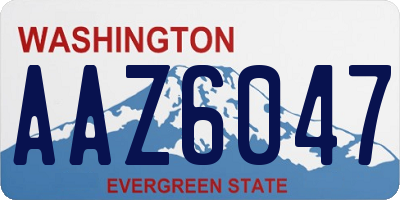 WA license plate AAZ6047