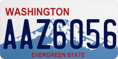 WA license plate AAZ6056