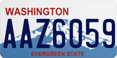 WA license plate AAZ6059