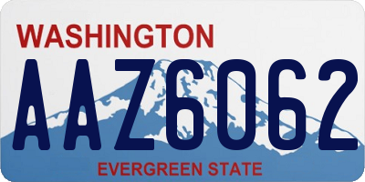 WA license plate AAZ6062