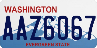 WA license plate AAZ6067