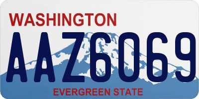 WA license plate AAZ6069