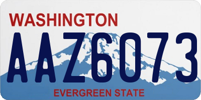 WA license plate AAZ6073