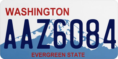 WA license plate AAZ6084