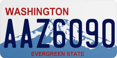 WA license plate AAZ6090