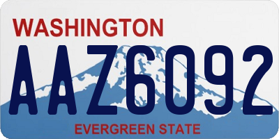 WA license plate AAZ6092