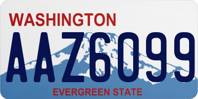 WA license plate AAZ6099