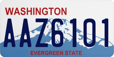WA license plate AAZ6101