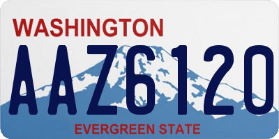 WA license plate AAZ6120