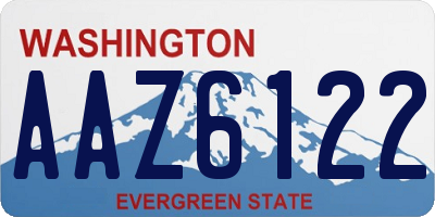 WA license plate AAZ6122