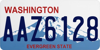 WA license plate AAZ6128