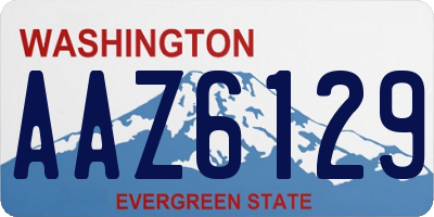 WA license plate AAZ6129