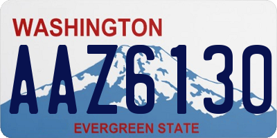 WA license plate AAZ6130