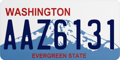 WA license plate AAZ6131