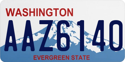 WA license plate AAZ6140