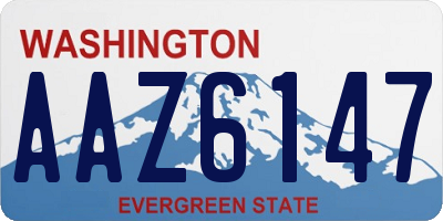 WA license plate AAZ6147