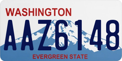 WA license plate AAZ6148