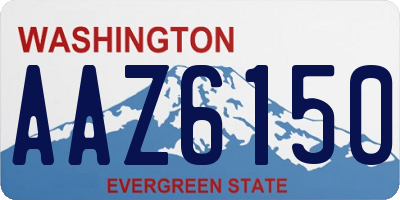 WA license plate AAZ6150