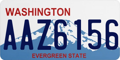 WA license plate AAZ6156