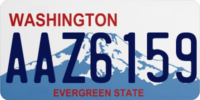 WA license plate AAZ6159