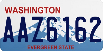 WA license plate AAZ6162