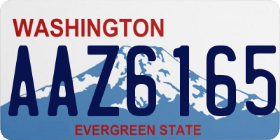 WA license plate AAZ6165