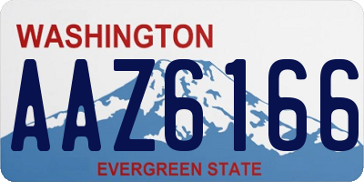 WA license plate AAZ6166