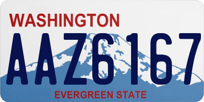 WA license plate AAZ6167