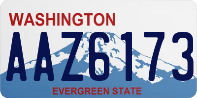 WA license plate AAZ6173