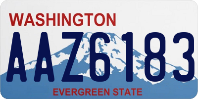 WA license plate AAZ6183