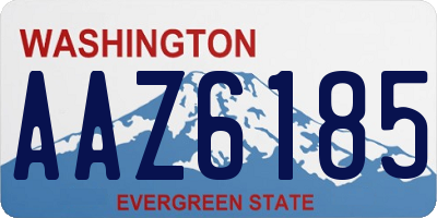 WA license plate AAZ6185
