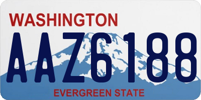 WA license plate AAZ6188