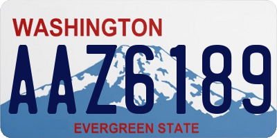 WA license plate AAZ6189