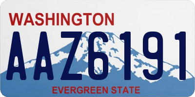 WA license plate AAZ6191