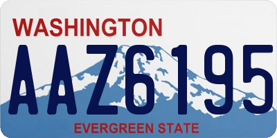 WA license plate AAZ6195